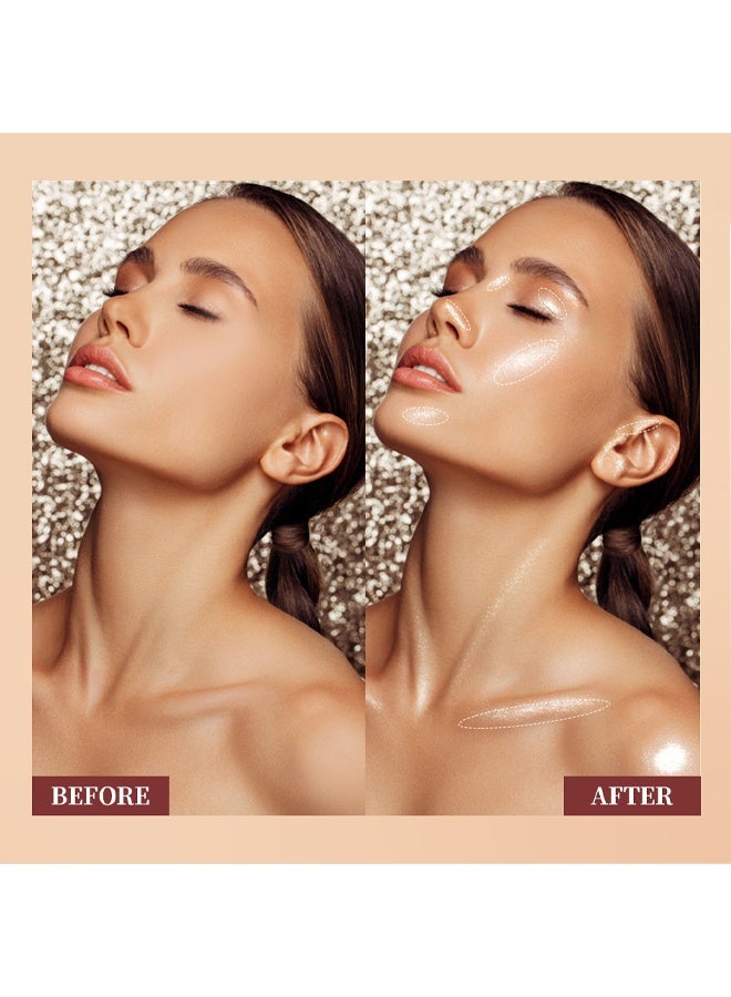 QiBest Shiny Multi-Use Highlighter Stick,Waterproof,Hydrating, Long-Lasting,Glow Highlighter Stick, Luminous, Satin, Glowy Highlighter for Face and Body, Glass Skin/Lit-From-Within,Cruelty-Free #Rose Gold - Image 5